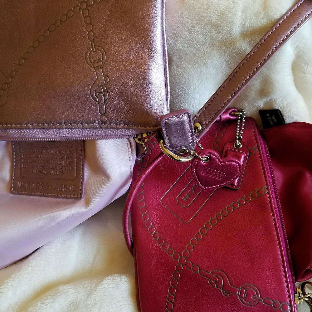 RARE!!! Coach🌺Poppy3💖Metallic Hearts 2-Piece Set - Picture 8 of 8